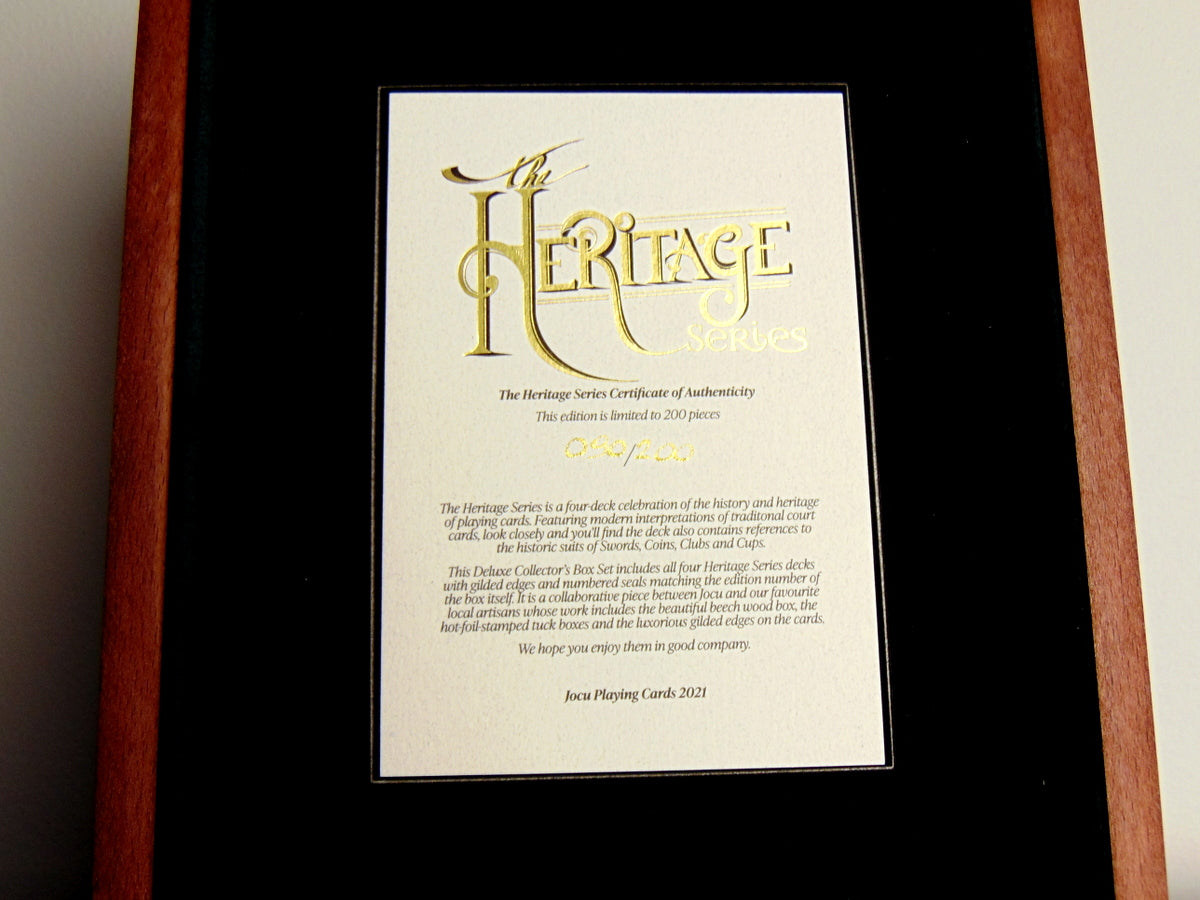 The Heritage Series Collector Box Set by Jocu Playing Cards