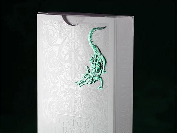 David Blaine Gatorbacks Playing Cards Set (Green / Signed Silver